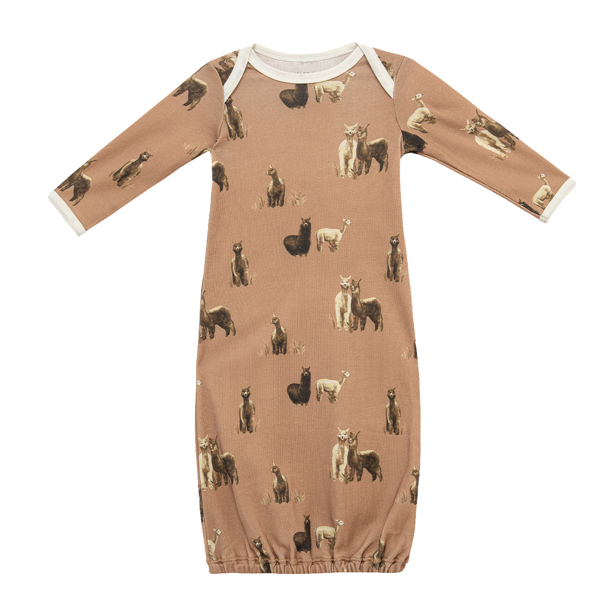 Alpaca Organic Cotton Newborn Gown & Hat Set