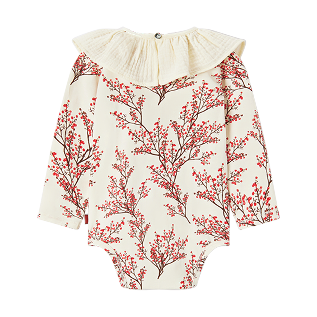 Winterberry Cotton Stretch Removable Collar Long Sleeve One piece