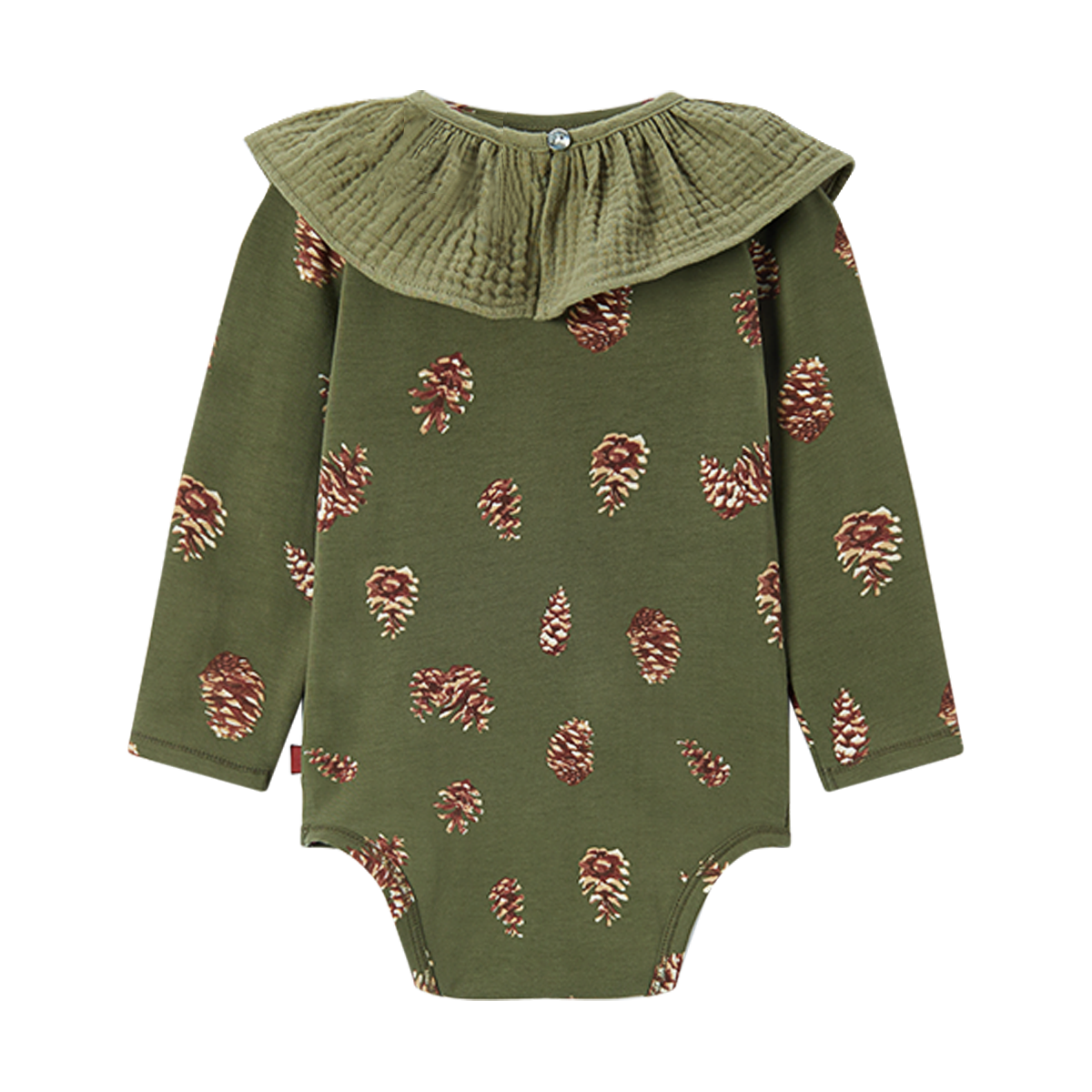 Pinecone Cotton Stretch Removable Collar LS One piece