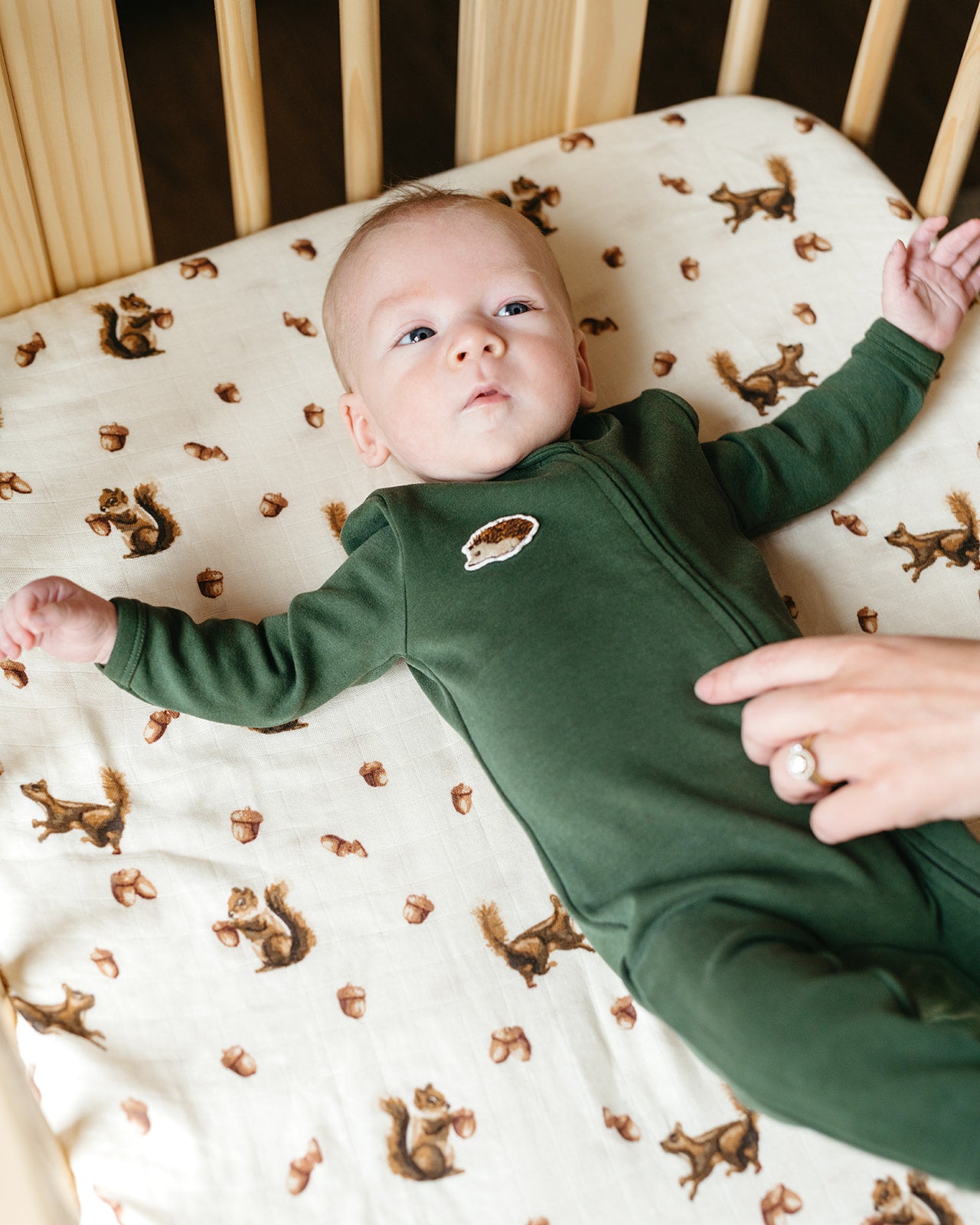 Dark Green Brushed Zipper Pajama