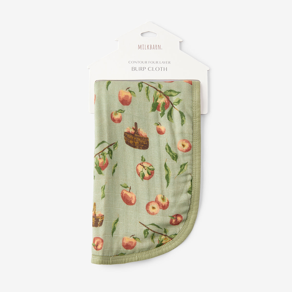 Apple Orchard Contour Four Layer Burp Cloth