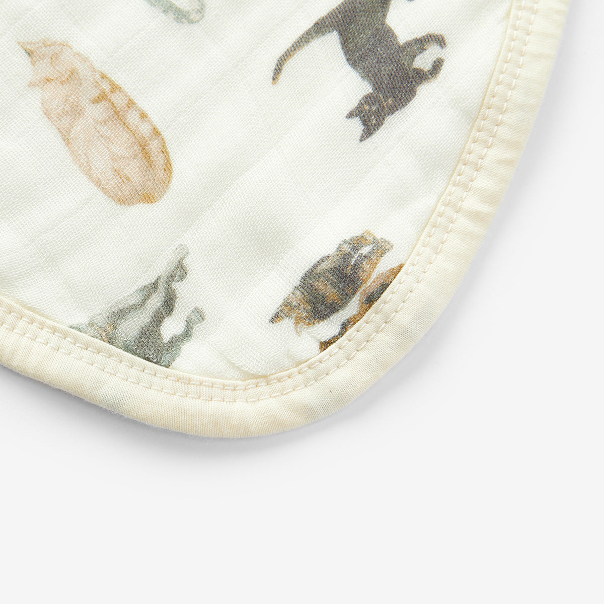 Cat Contour Four Layer Burp Cloth
