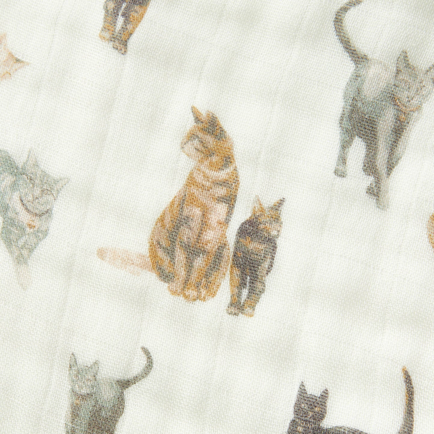 Cat Contour Four Layer Burp Cloth