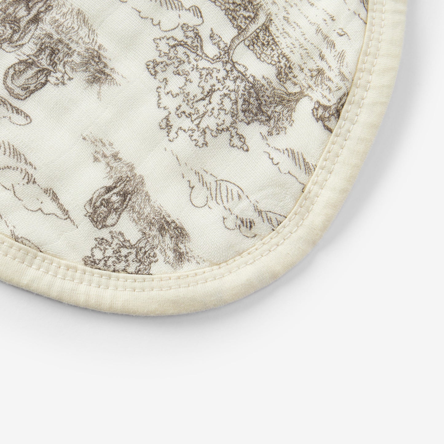Country Toile Contour Four Layer Burp Cloth