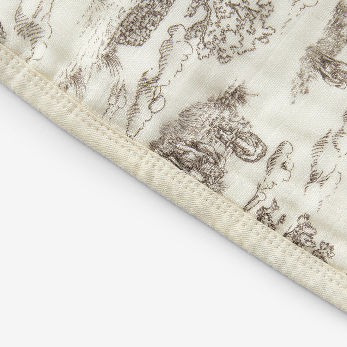 Country Toile Contour Four Layer Burp Cloth