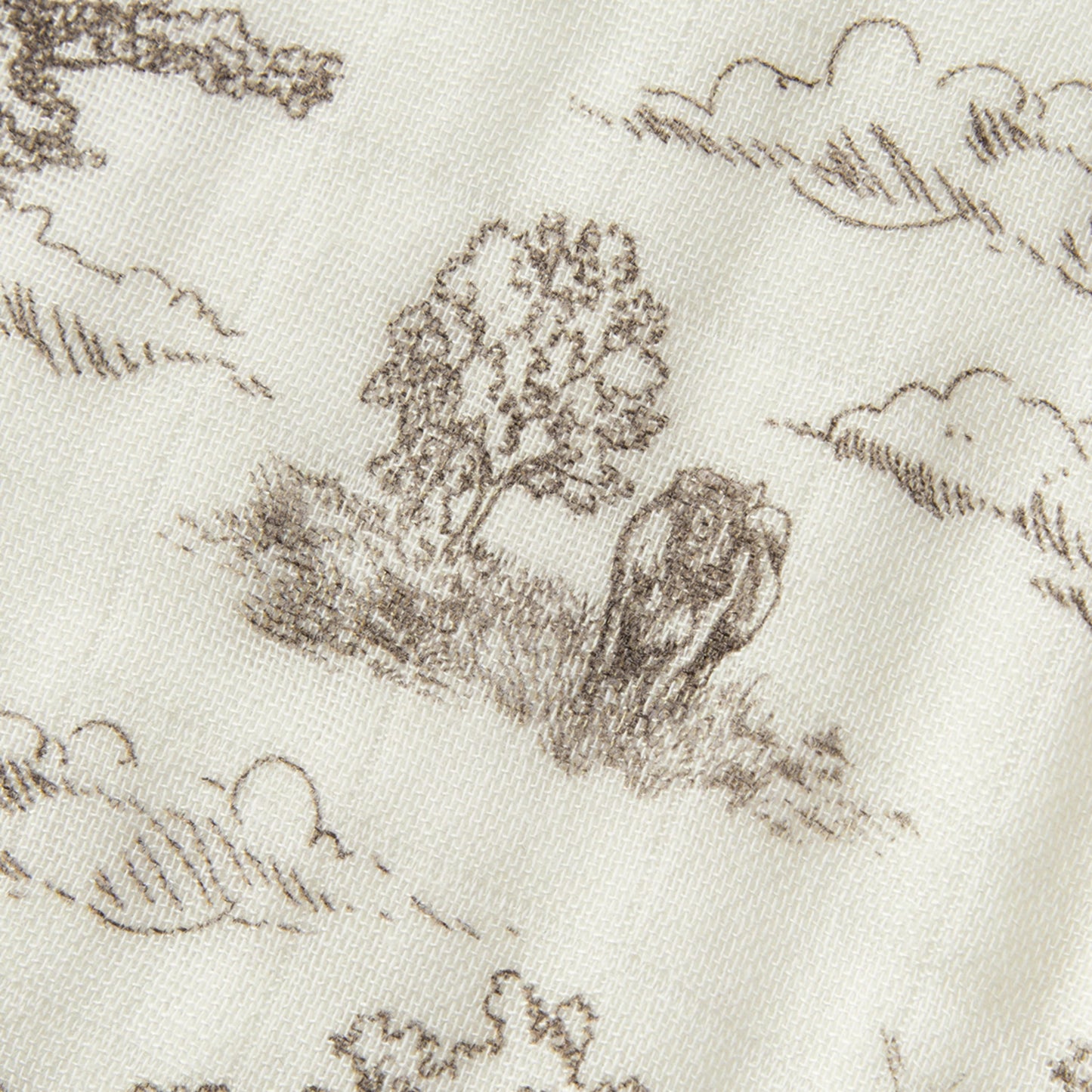 Country Toile Contour Four Layer Burp Cloth