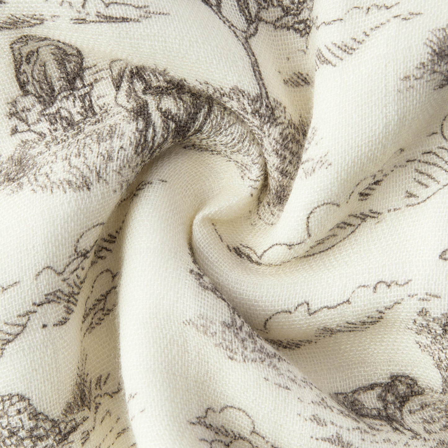 Country Toile Contour Four Layer Burp Cloth