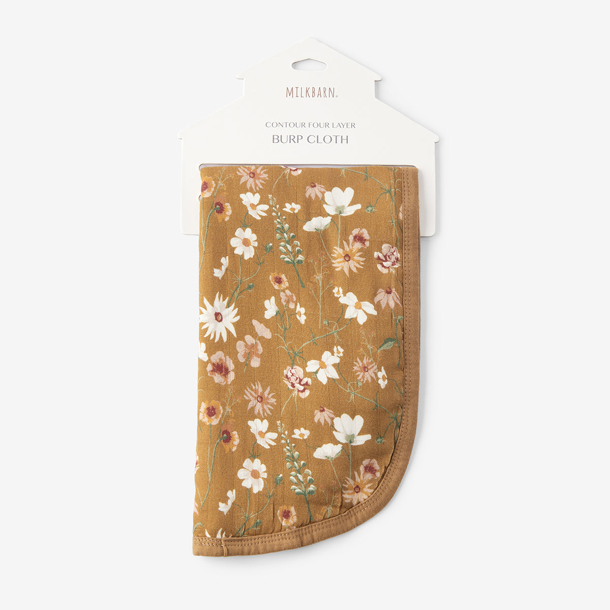 Wildflower Contour Four Layer Burp Cloth