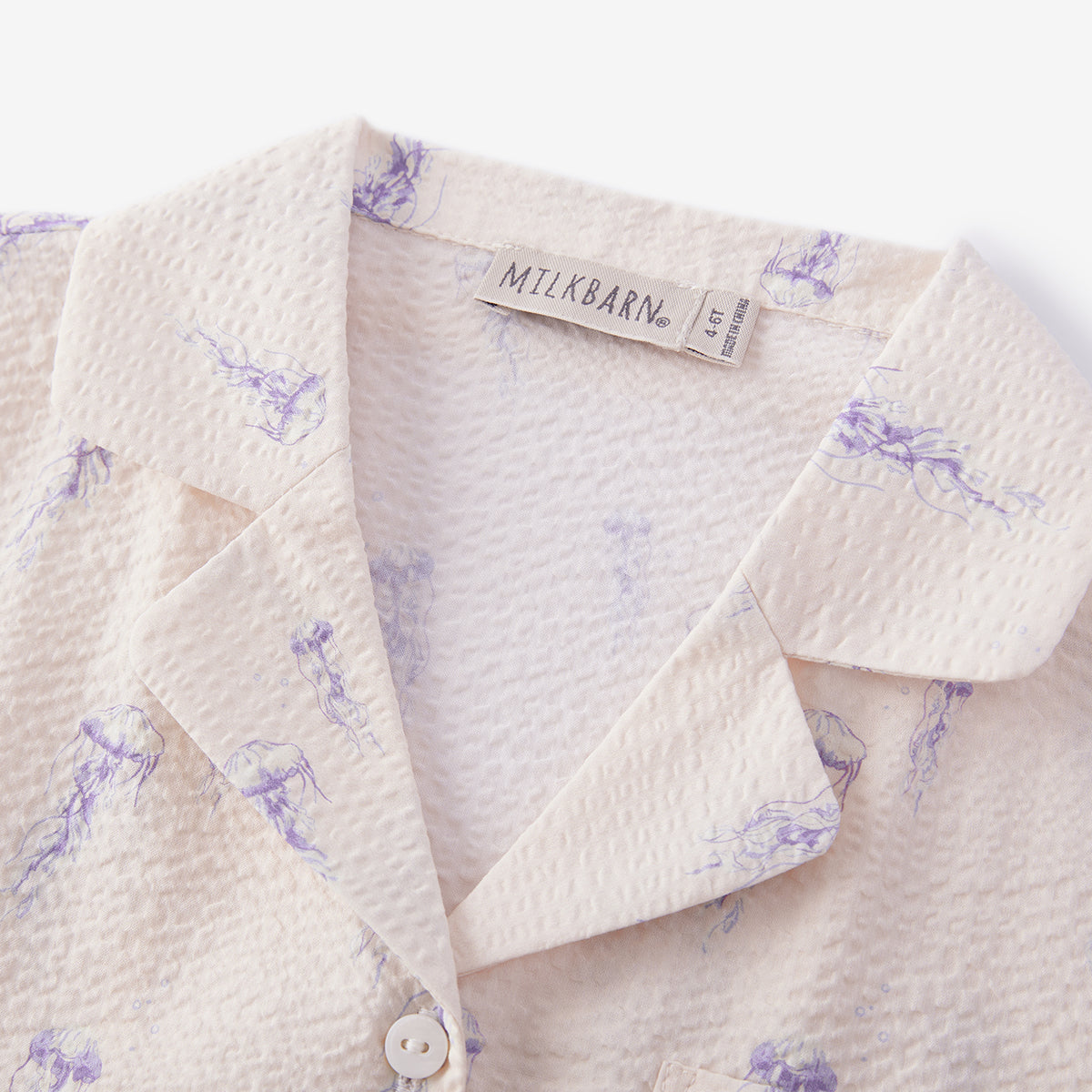 sunset jellyfish button up two piece set