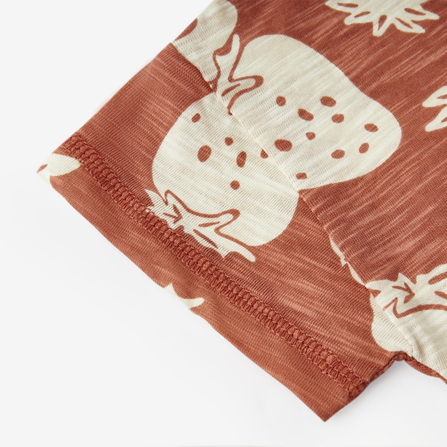 Strawberry Silhouette Slub Cotton Pocket Tee