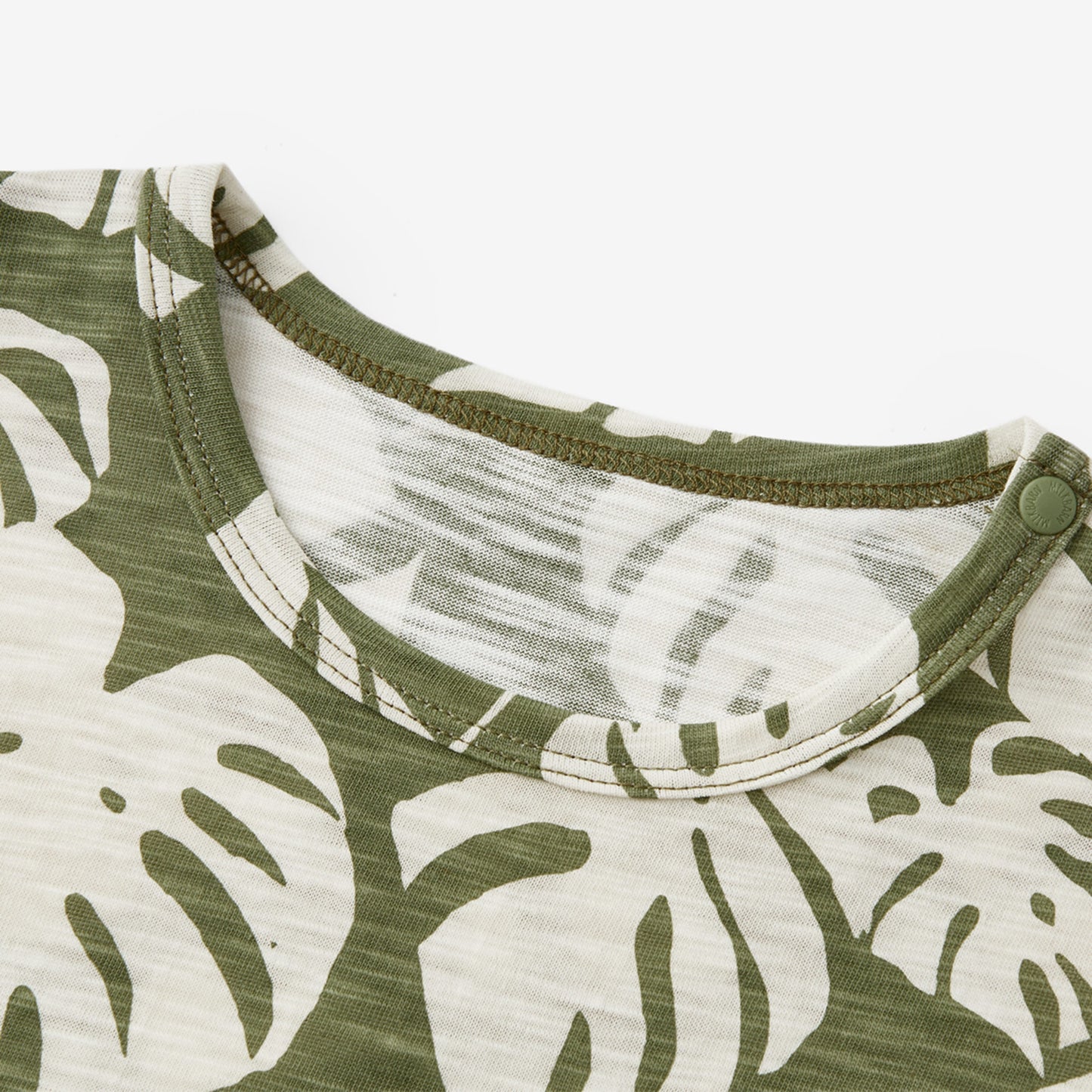 Island Leaf Silhouette Slub Cotton Pocket Tee