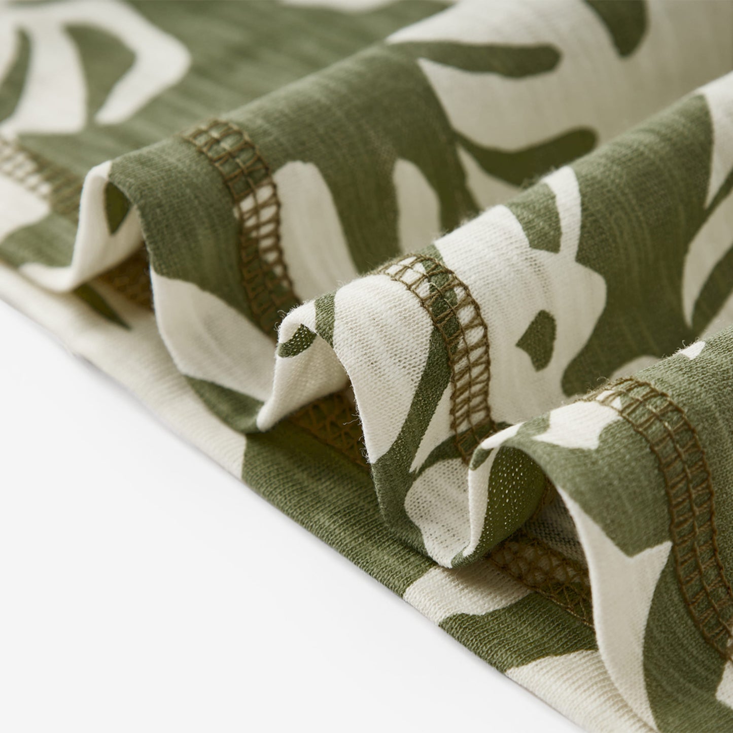 Island Leaf Silhouette Slub Cotton Pocket Tee