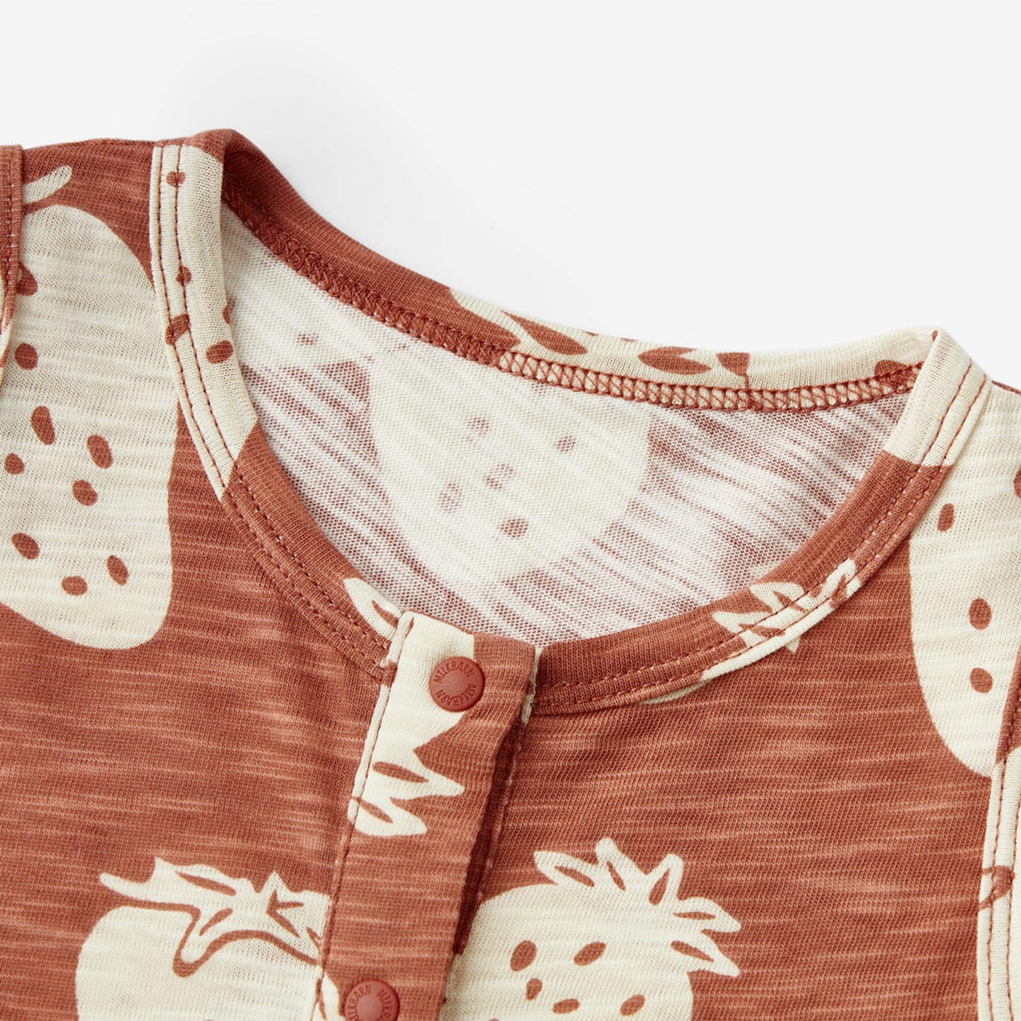 Strawberry Silhouette Slub Cotton Sleeveless Jumper