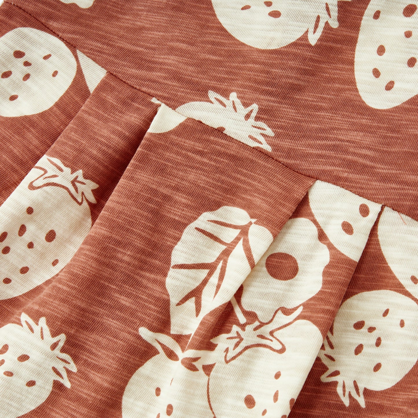 Strawberry Silhouette Slub Cotton Sleeveless Jumper