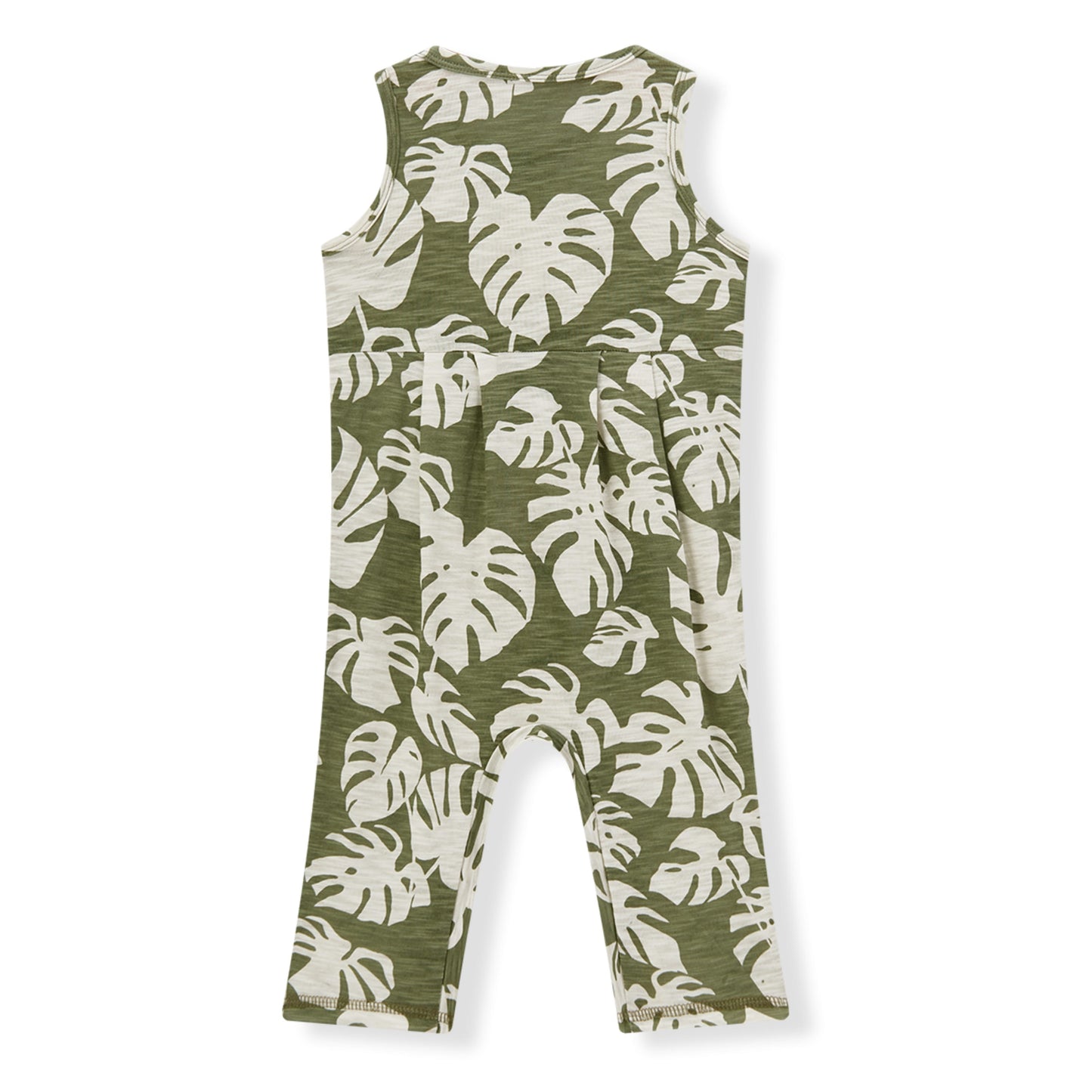 Island Leaf Silhouette Slub Cotton Sleeveless Jumper