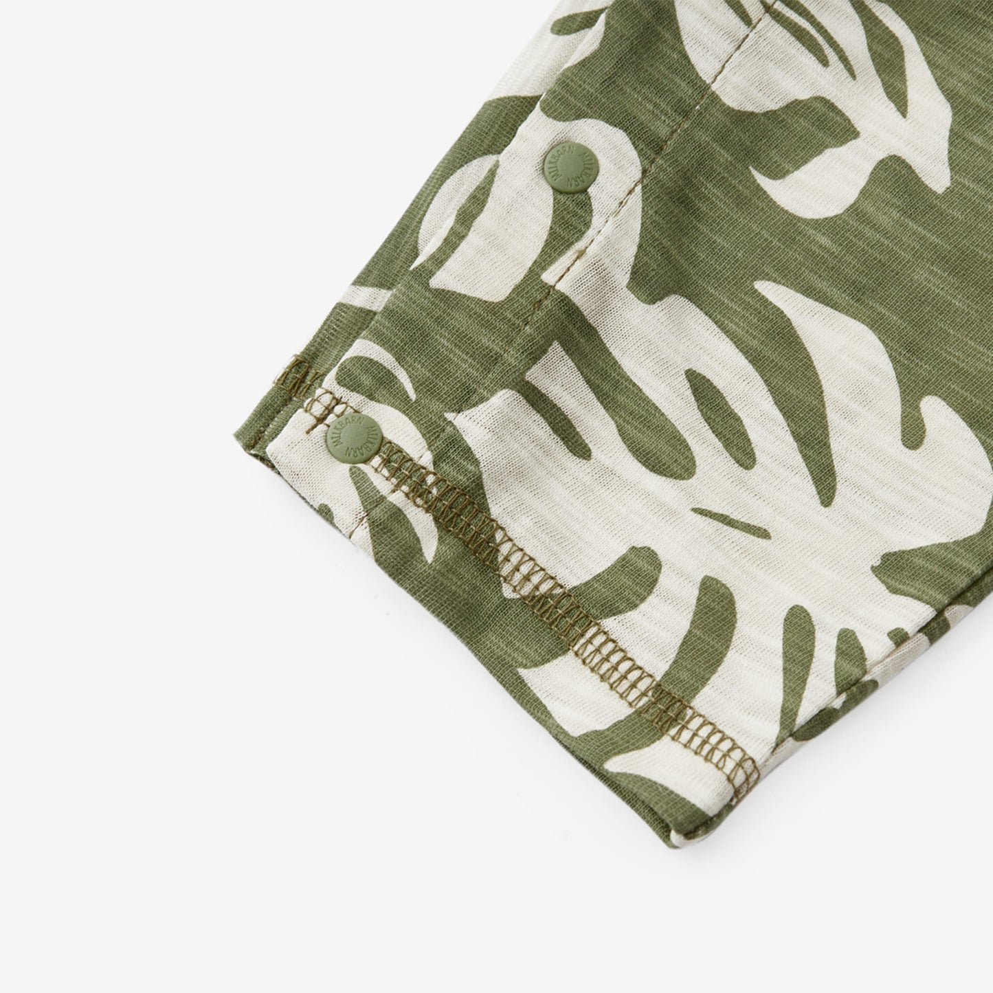 Island Leaf Silhouette Slub Cotton Sleeveless Jumper