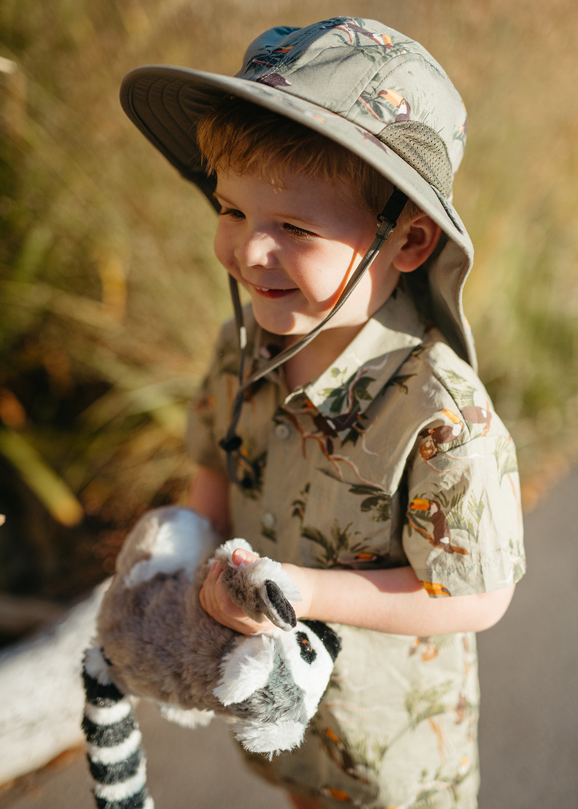 Toucan Collar Button-Up Shirt and Shorts Set