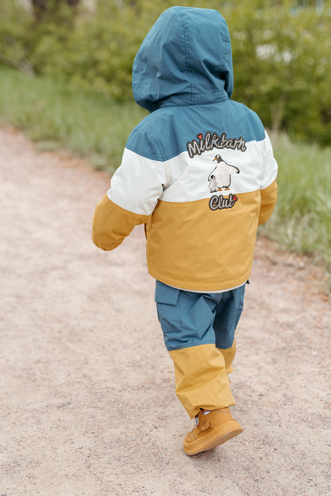 Harbor Stripe Hooded Windbreaker Jacket