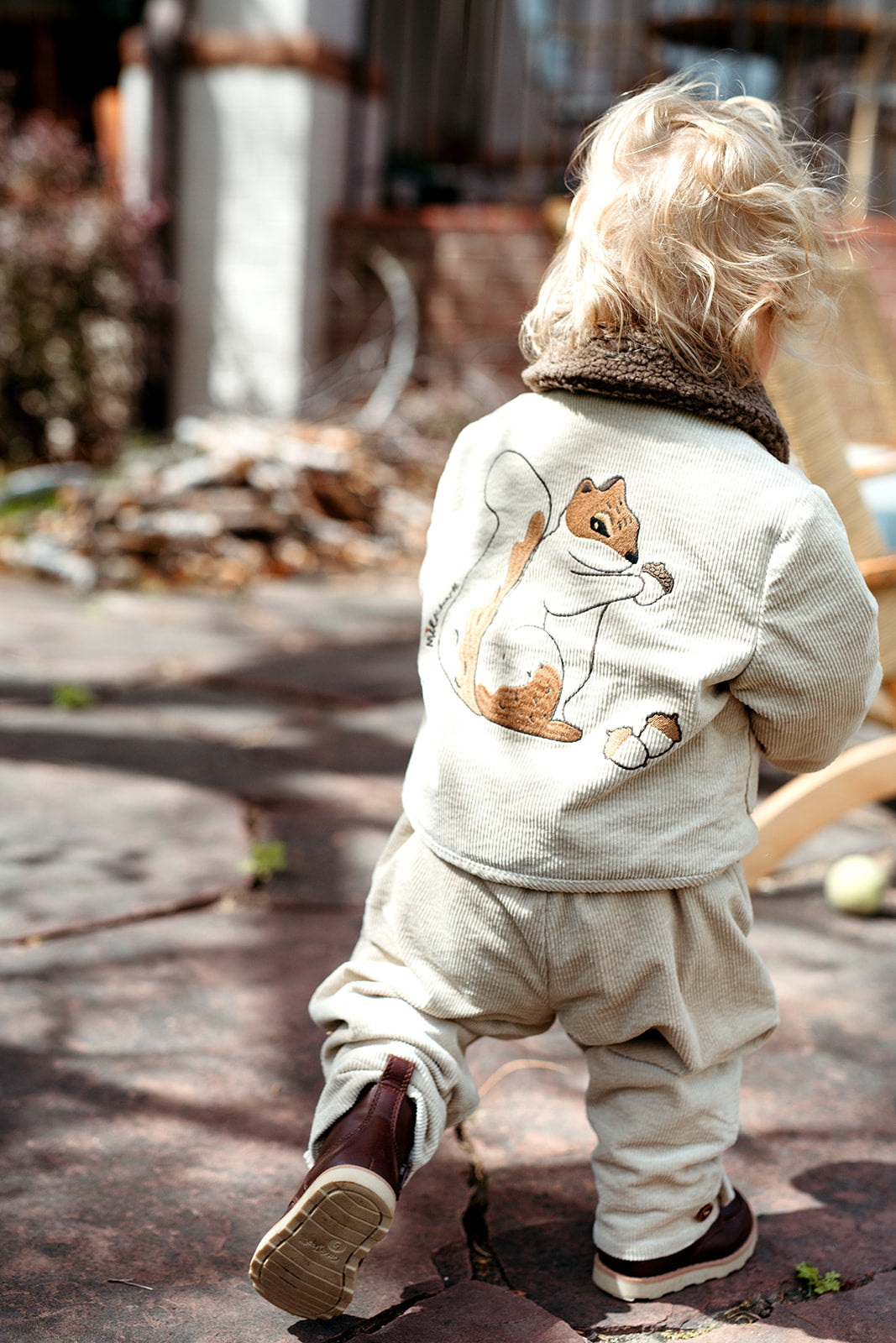 Beige Chipmunk Corduroy Pocket Pants
