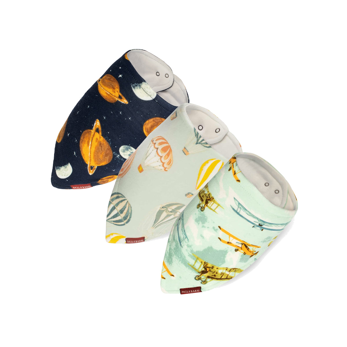 Kerchief Bib 3-Pack: Sky