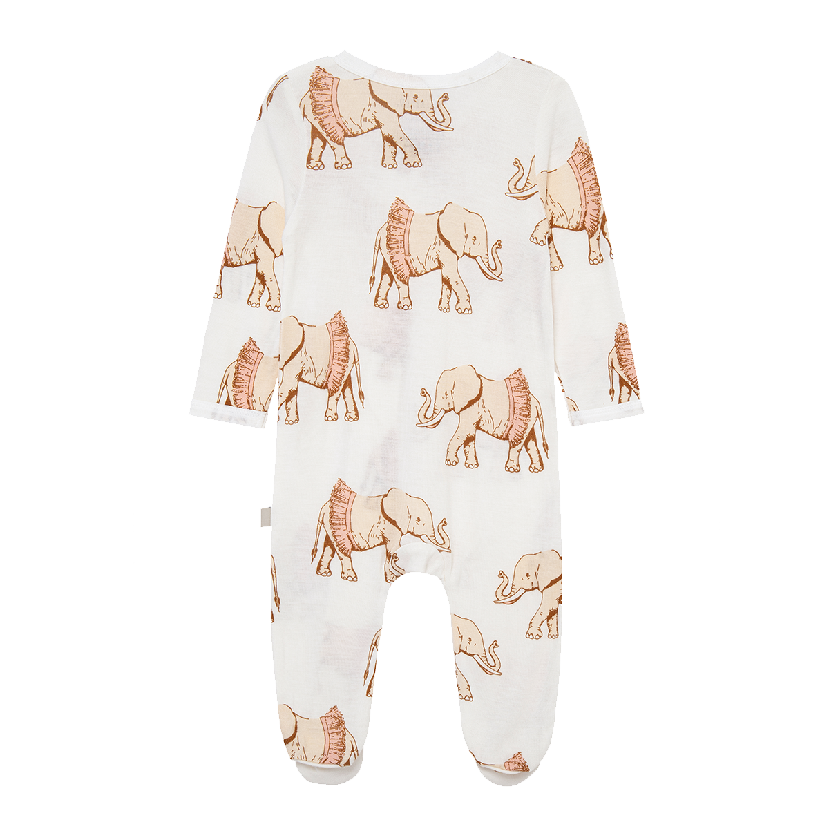 Tutu Elephant Bamboo Zipper Footed Romper