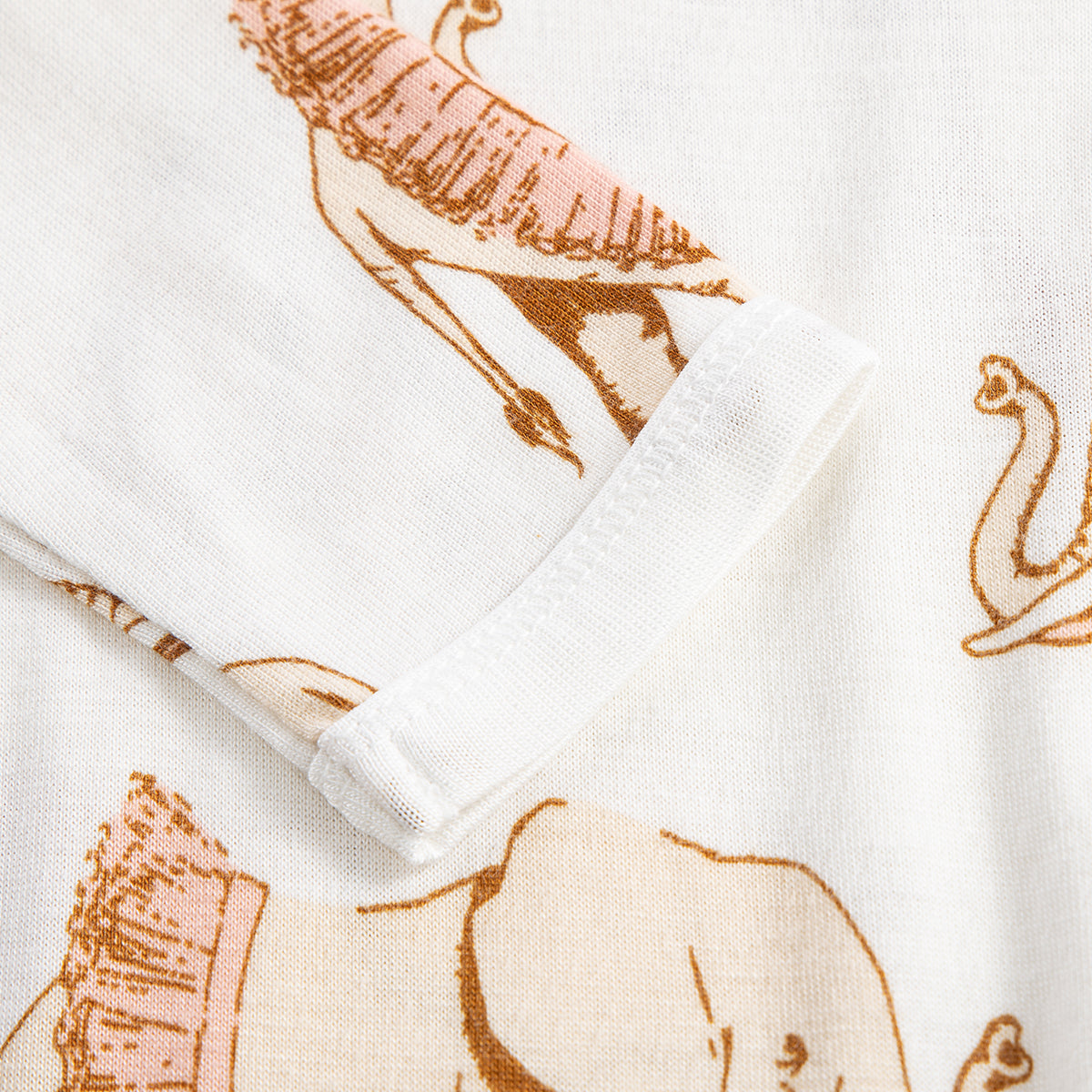 Tutu Elephant Bamboo Zipper Footed Romper