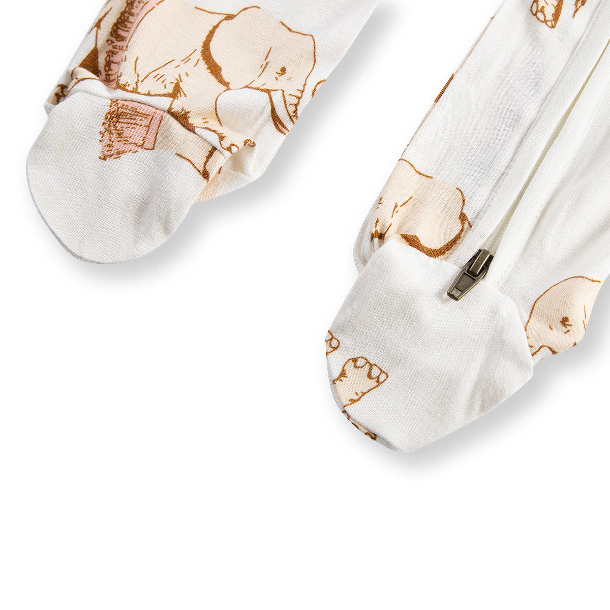 Tutu Elephant Bamboo Zipper Footed Romper