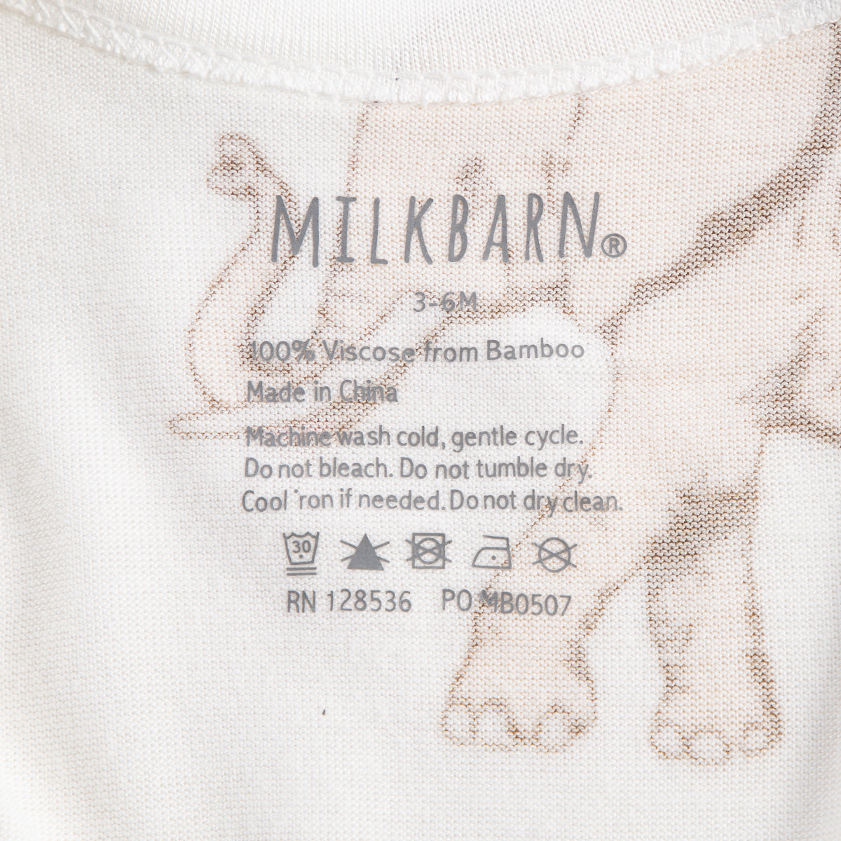 Tutu Elephant Bamboo Zipper Footed Romper