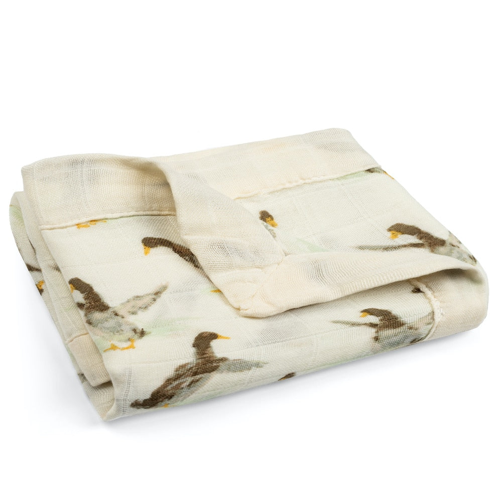 Duck Bamboo and Organic Cottin Mini Lovey Folded by Milkbarn Kids