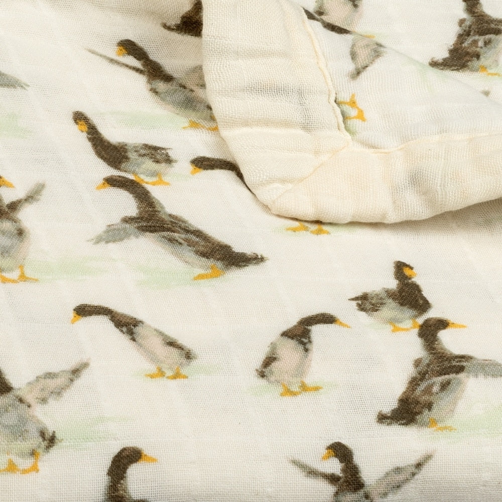 Duck Muslin Big Lovey Folded Detail by Milkbarn Kids