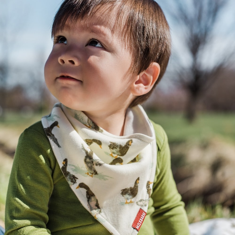 Milkbarn Kids Rayon from Bamboo Kerchief Bib baby Accessories Bib in Highland Cow fabric View