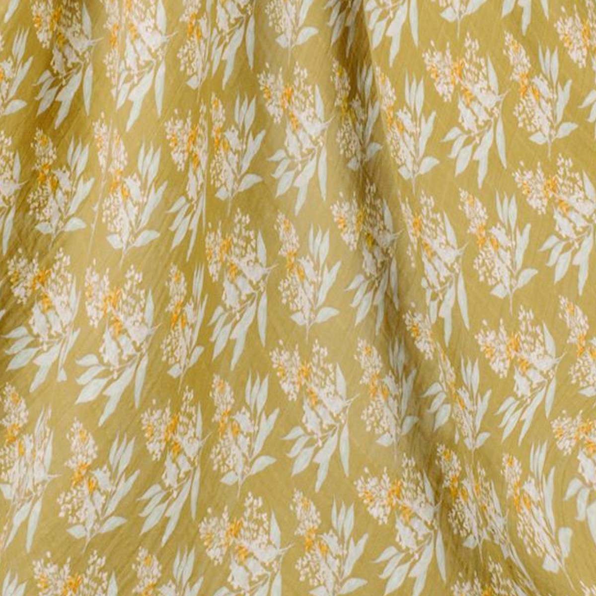 Gold Floral Swaddle Blanket Unfolded