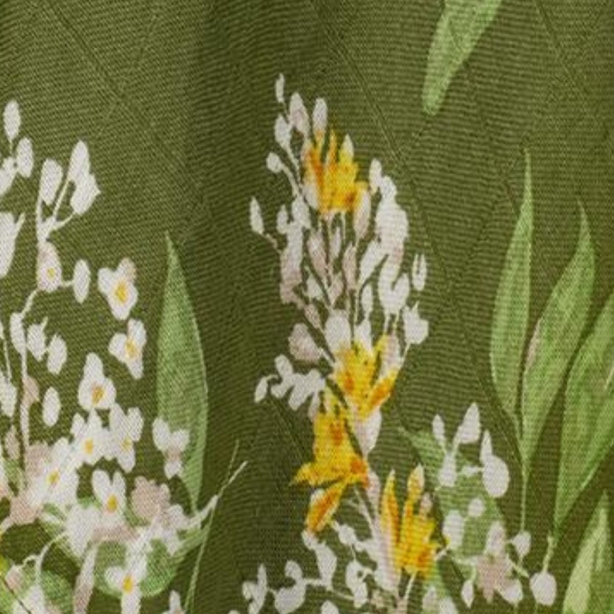 Green Floral Bamboo Muslin Burp Cloths Detail