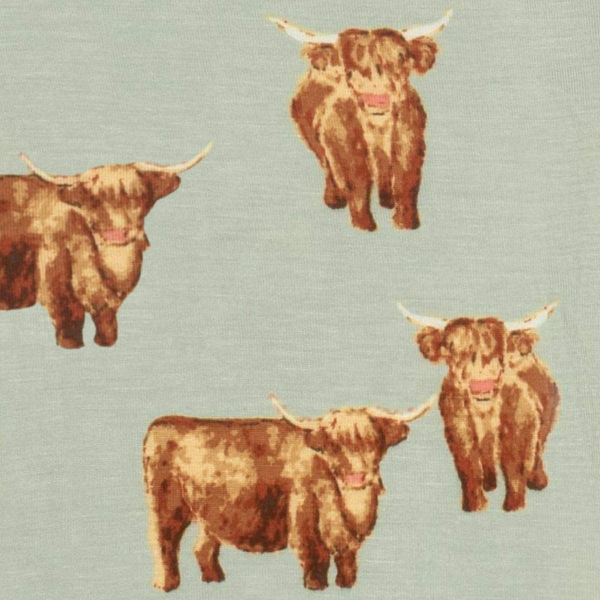 Milkbarn Kids Rayon from Bamboo Kerchief Bib baby Accessories Bib in Highland Cow fabric Back