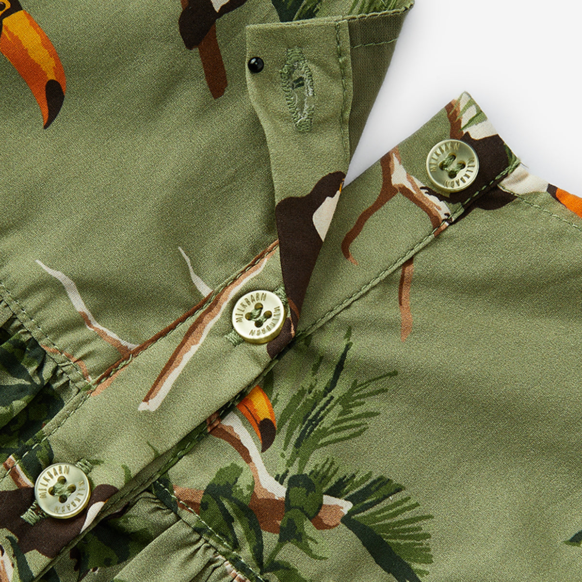 Toucan Butterfly Ruffle Dress