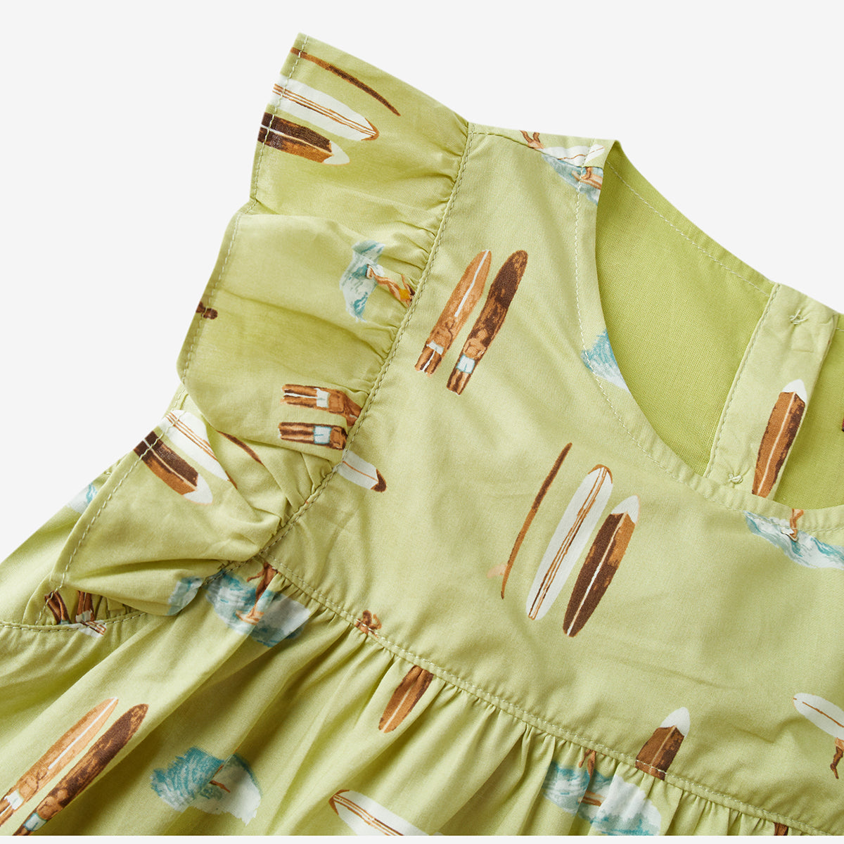 Summer Surf Butterfly Ruffle Dress