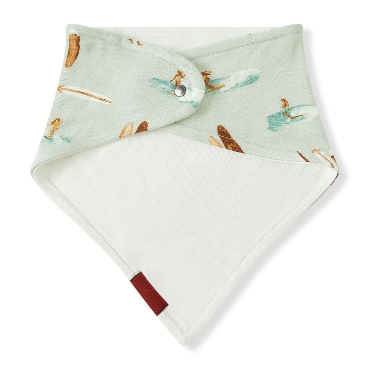 Milkbarn Kids Rayon from Bamboo Kerchief Bib baby Accessories Bib in Vintage Surf fabric Back