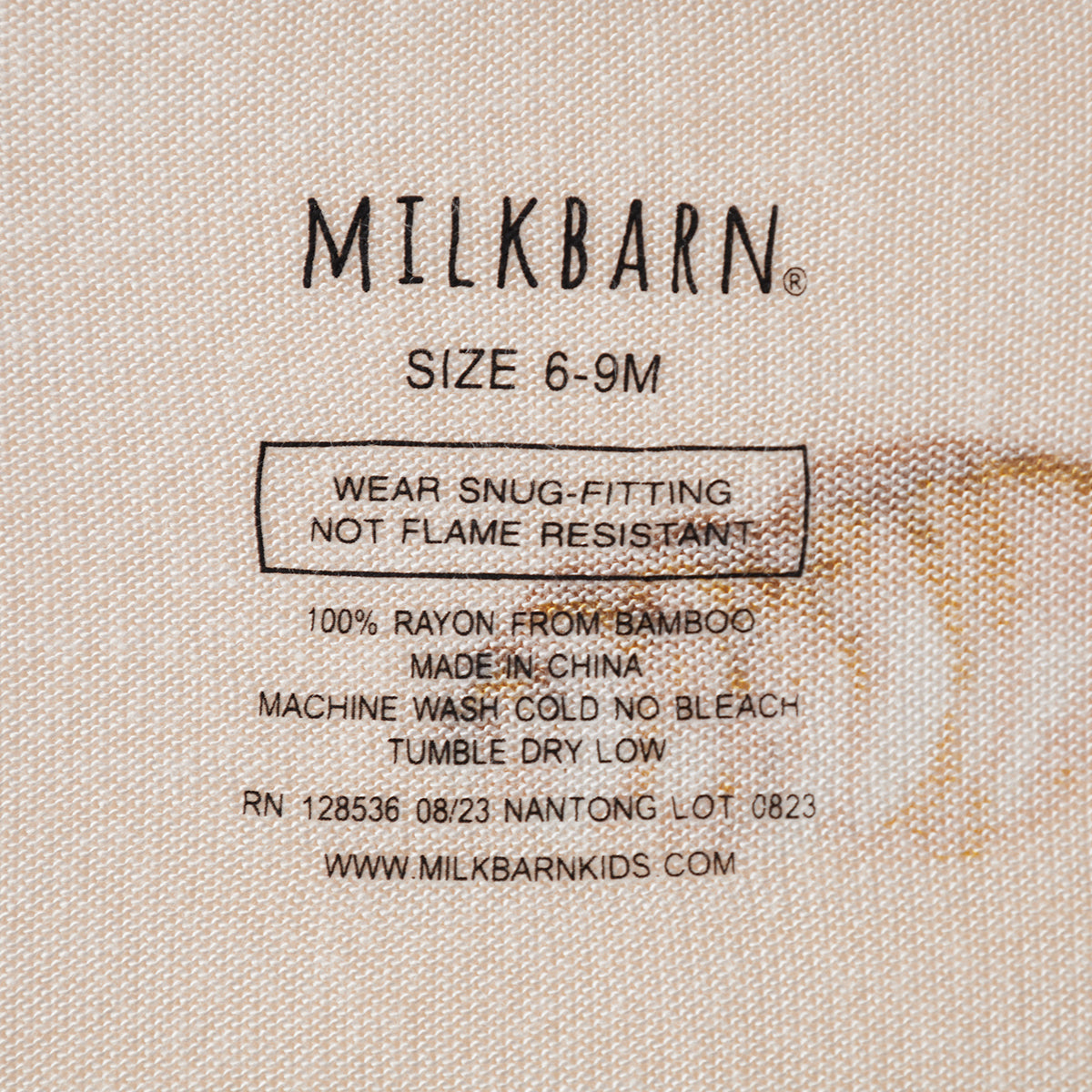 Milkbarn Kids Rayon from Bamboo Zipper Pajama baby Apparel Pajama in Seashells fabric Photo