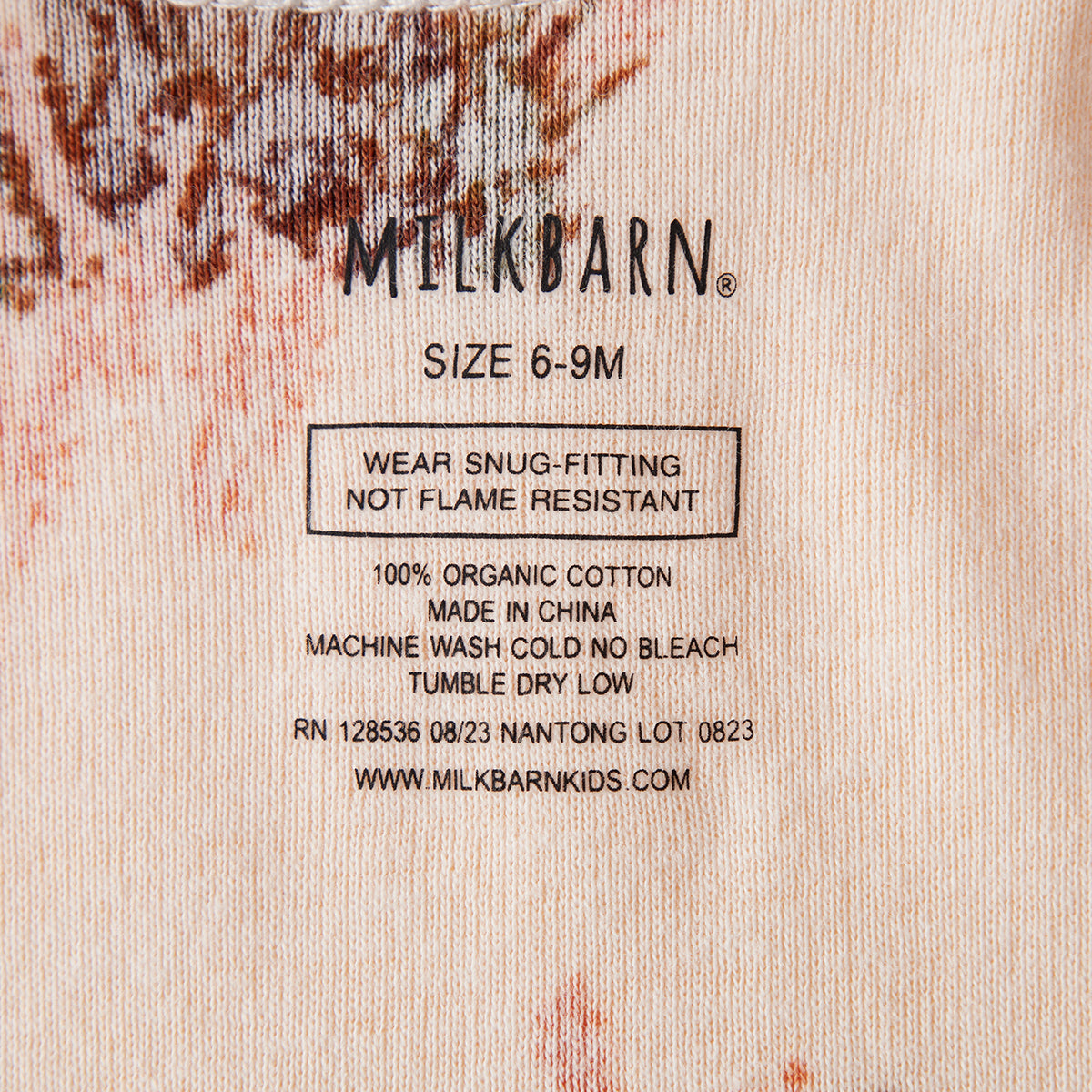 Milkbarn Kids Organic Knit Cotton Zipper Pajama baby Apparel Pajama in Floral Fox fabric Photo