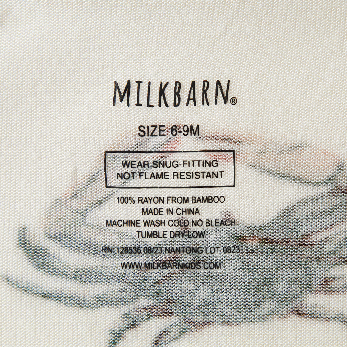 Milkbarn Kids Rayon from Bamboo Zipper Pajama baby Apparel Pajama in Coastal Crab fabric Photo