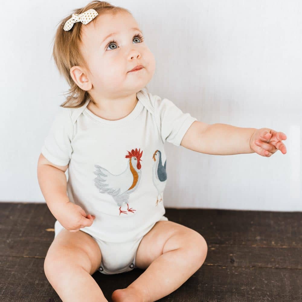 Milkbarn Applique One Piece with the Chicken Applique