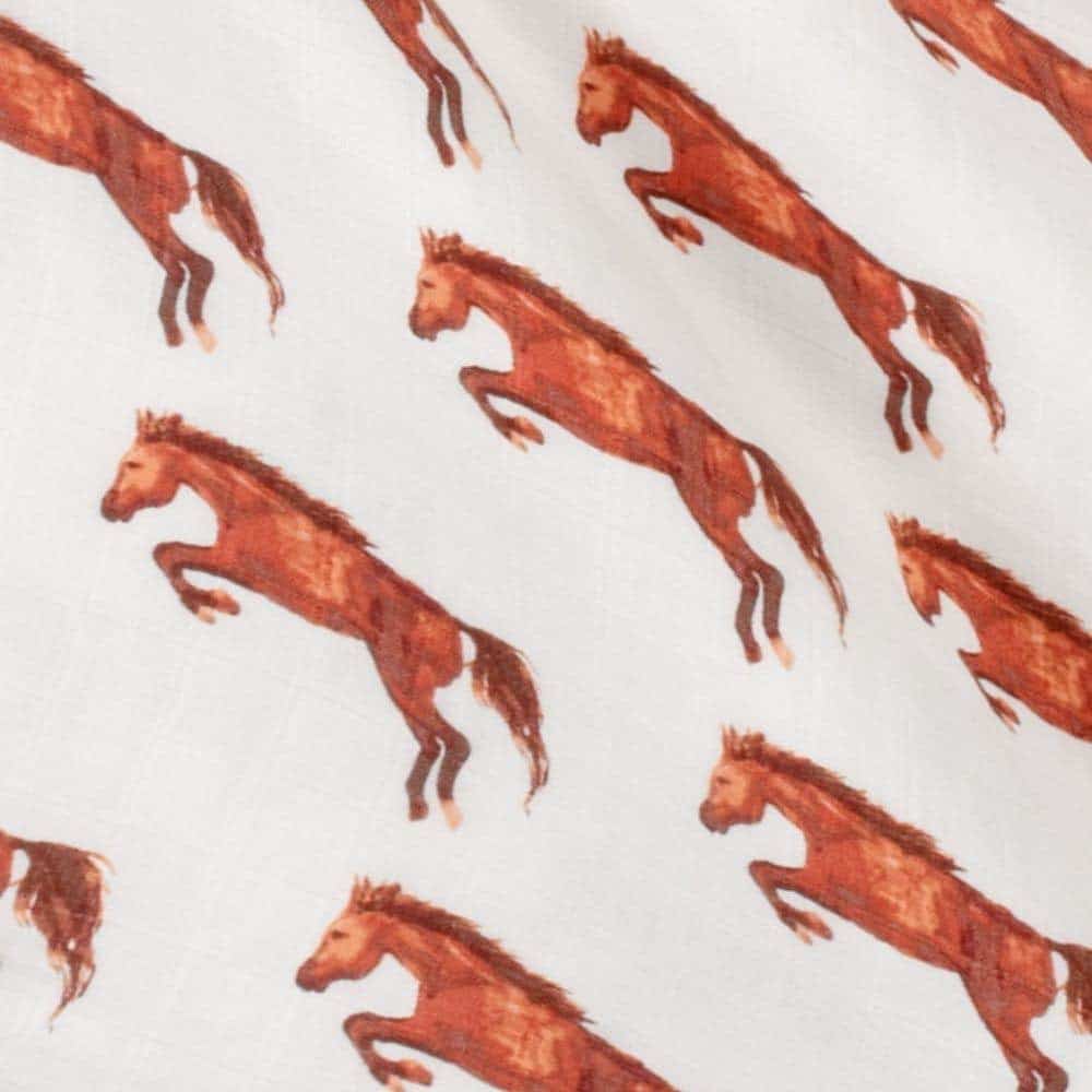 Natural Horse Print by Milkbarn Kids