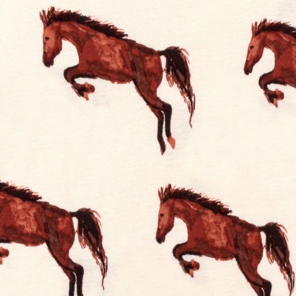 Natural Horse Print by Milkbarn Kids
