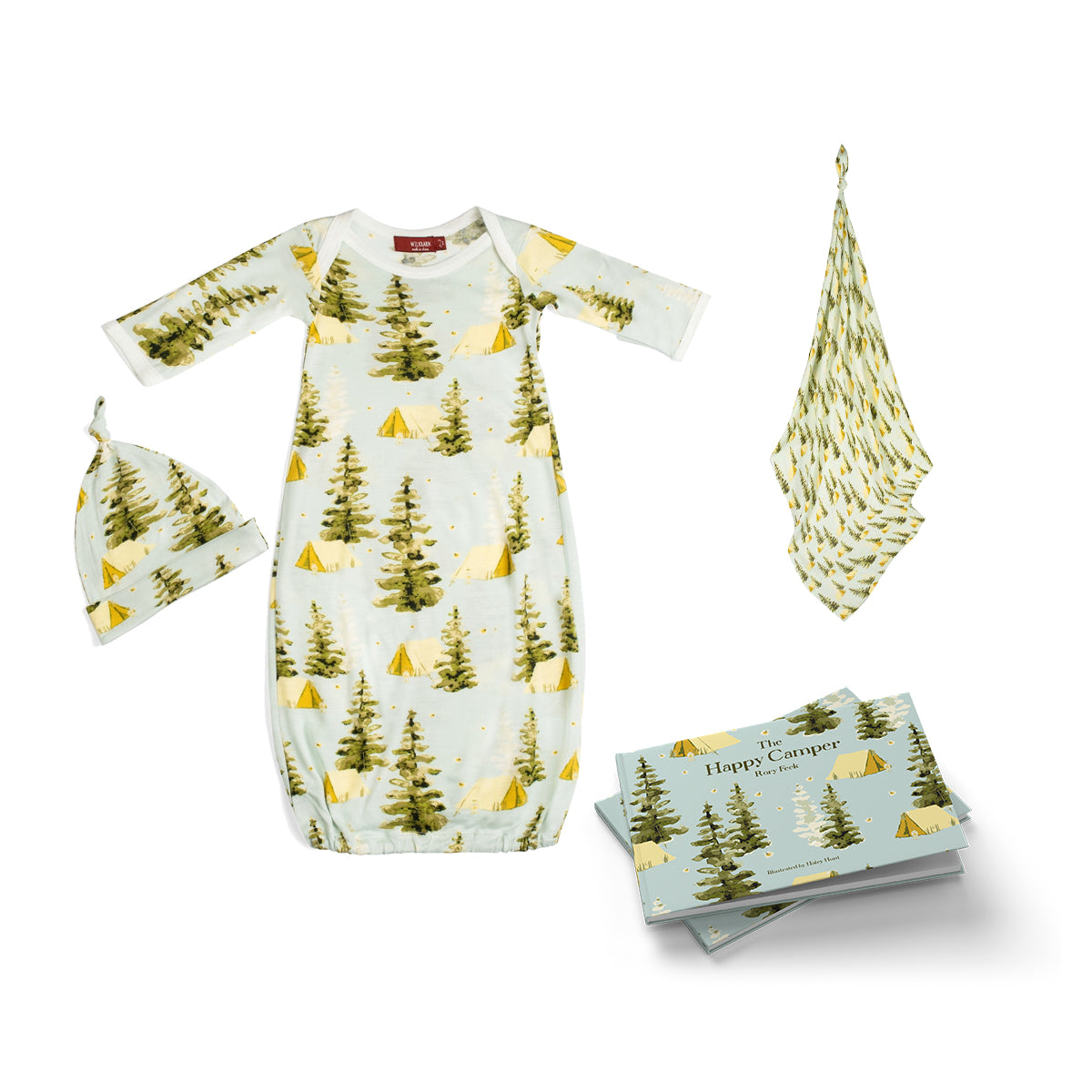 Nursery Gown & Swaddle Bundle: Camping