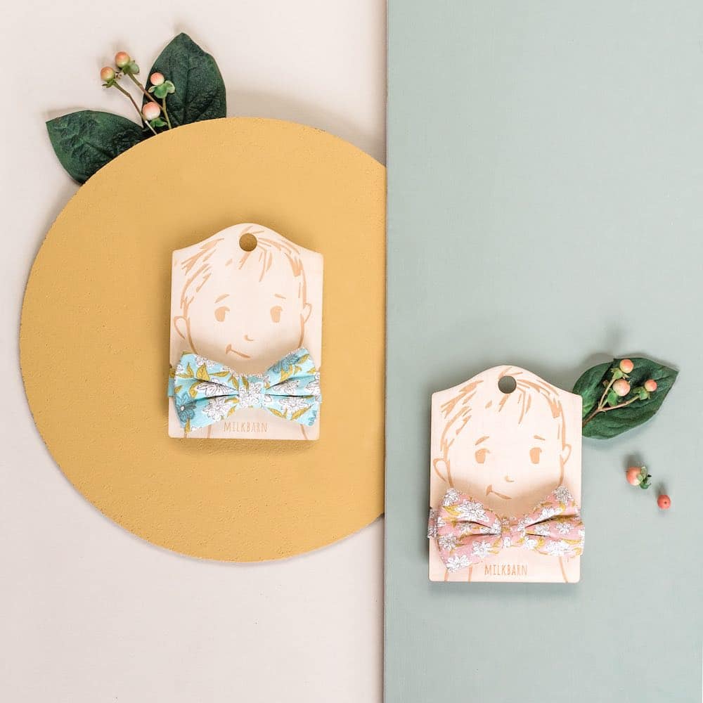 Linen Bow Tie Grey Zebra