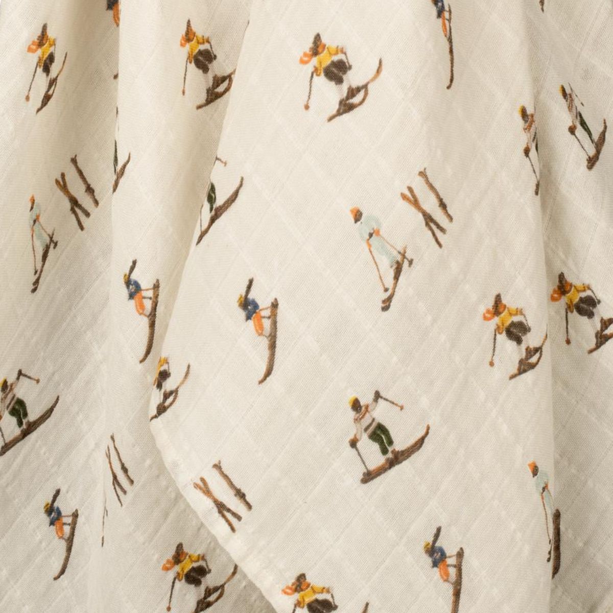 Vintage Natural Ski Organic Burp Cloth Detail