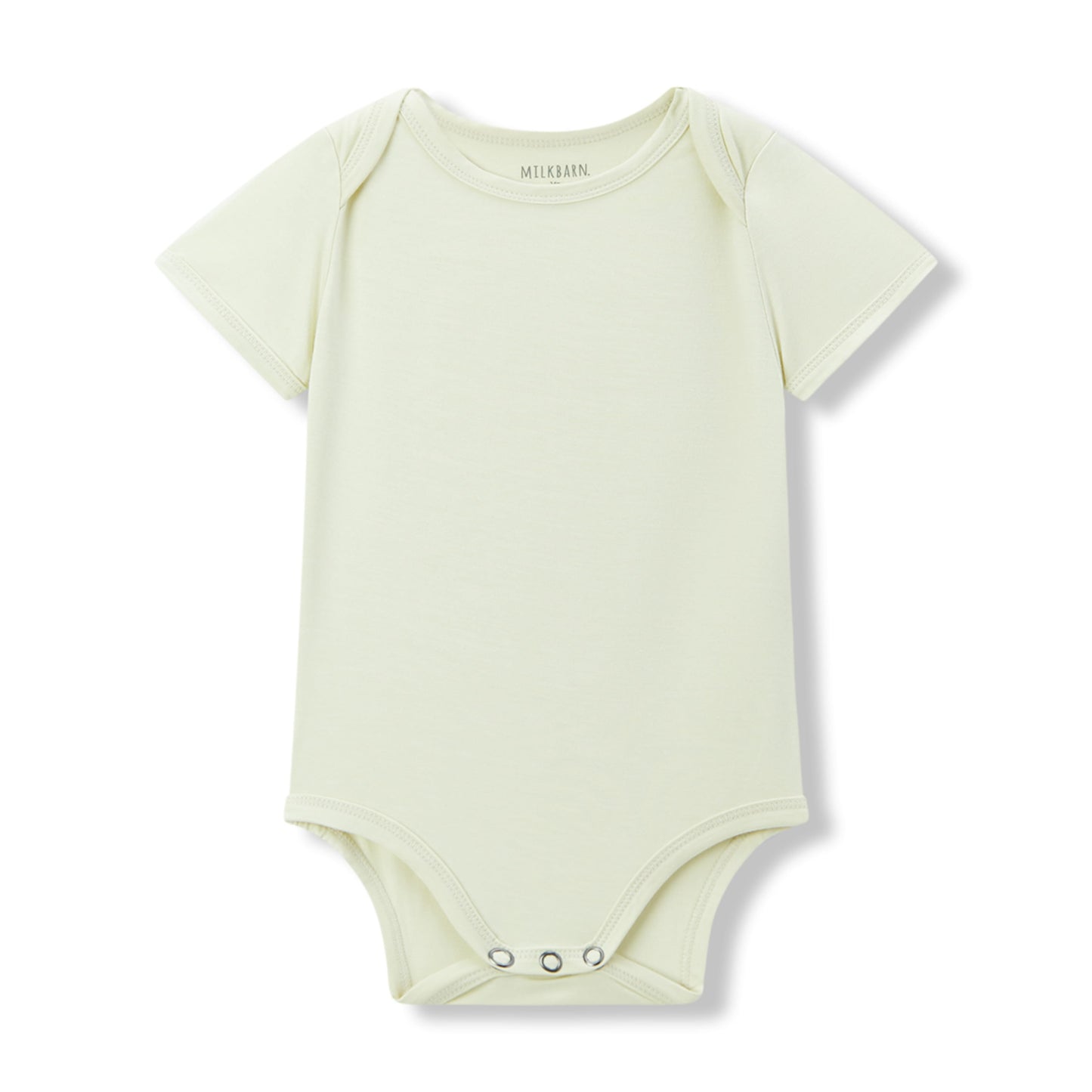 Milkbarn baby short sleeve solid light green one piece, soft and stretchy 95% viscose bamboo 5% spandex (Luxe Solid) for infants and toddlers