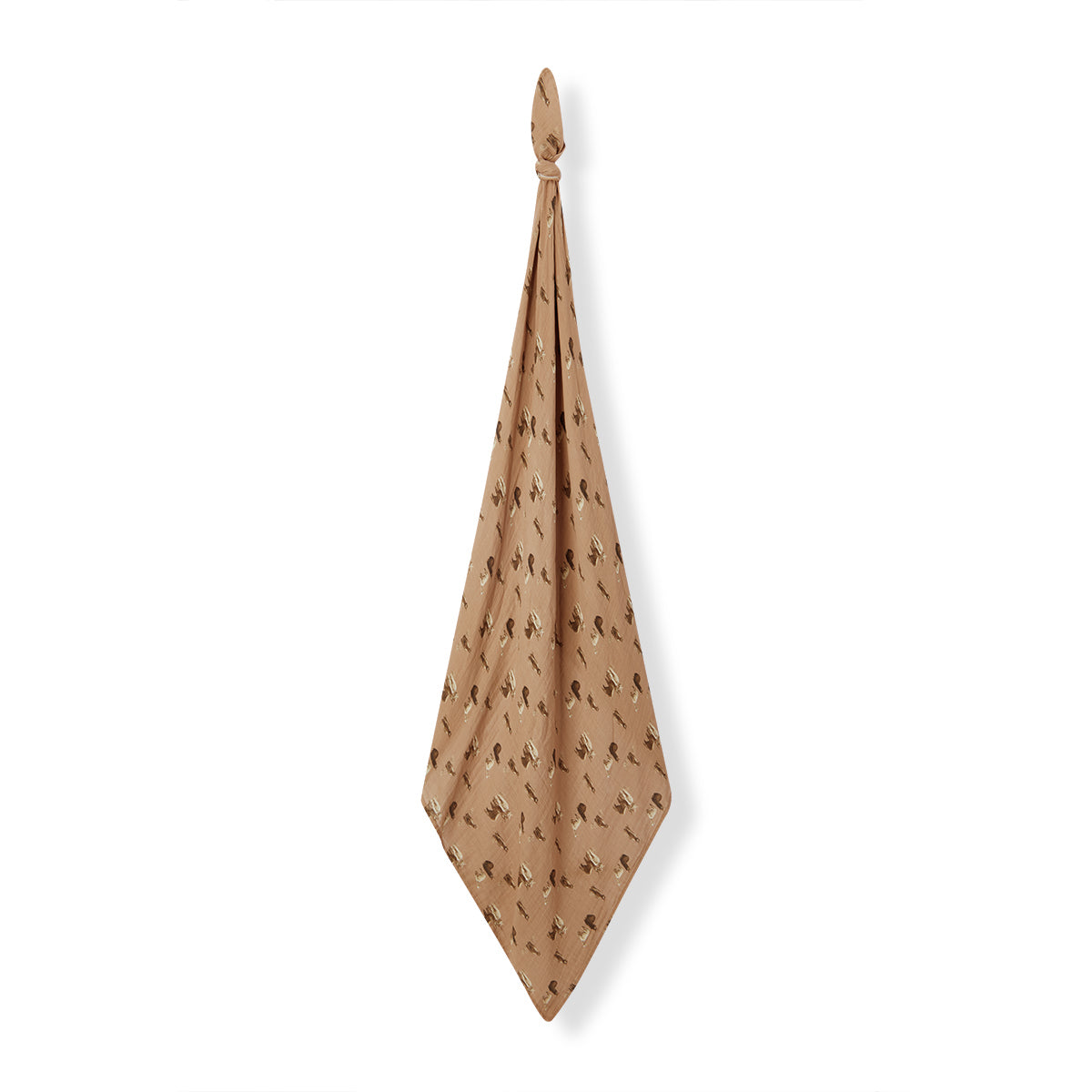 Milkbarn Alpaca organic cotton swaddle blanket in terra cotta, soft eco-friendly swaddle blanket for babies