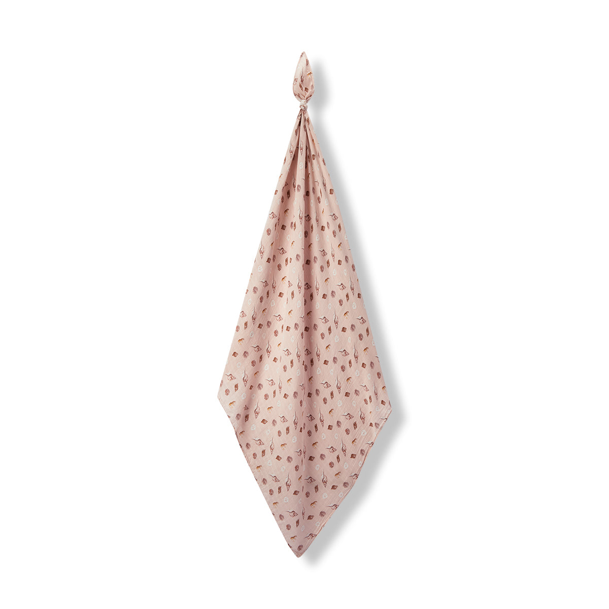 Milkbarn Seashells Bamboo Muslin Swaddle Blanket, pink with playful seashell and sand dollar print, soft 70% rayon from bamboo and 30% cotton, perfect for newborns
