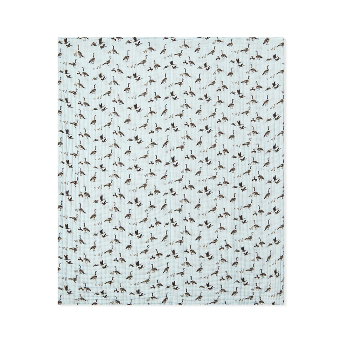 Milkbarn Goose 100% cotton baby towel in light blue with whimsical geese, perfect for cozy bath time or sun-soaked beach adventures.
